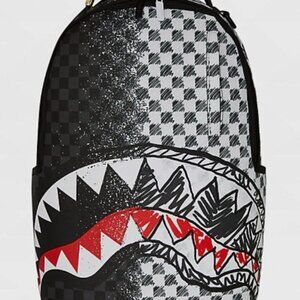 Sprayground Mix & Match Scribble Backpack New Black Bookbag Large School Bag